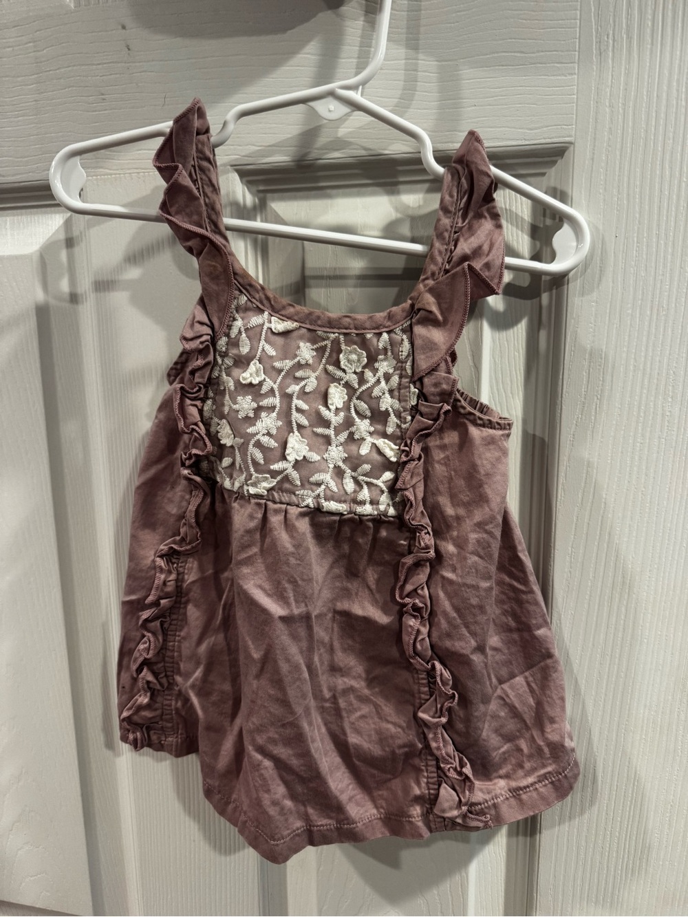 Camilla Dusty Rose Embroidered tank top